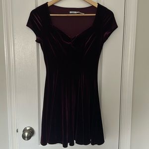 Purple velvet dress
